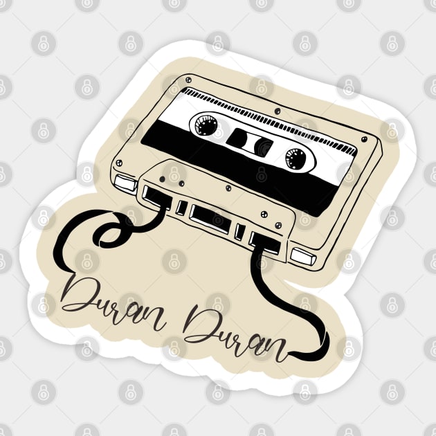 Duran duran - Limitied Cassette Sticker by blooddragonbest